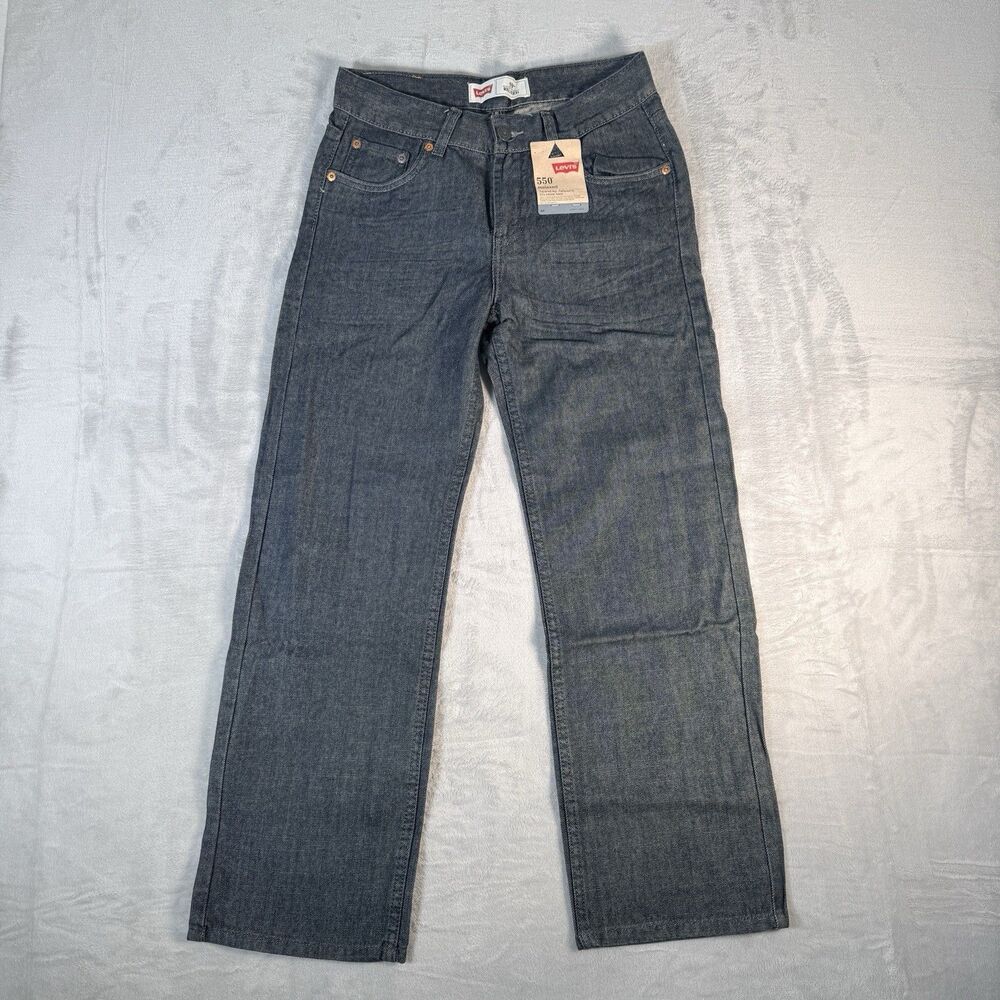 LEVI’S 550 Humboldt Relaxed Fit  Boys Denim Jeans Gray Size 14Reg 27x27 Gray